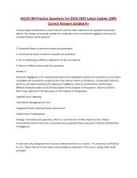 NCLEX-RN Practice Questions For 2024-2025 Latest Update 100% Correct Answers Graded A+