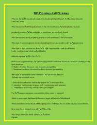 Cell Physiology: A Comprehensive Guide with Exercises and Explanations