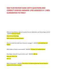 Trauma Care Review Exam: Questions and Answers