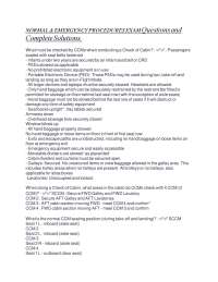 Normal & Emergency Procedures Exam: Questions and Complete Solutions for Cabin Crew