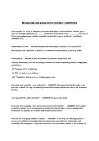 MICHIGAN NHA EXAM WITH CORRECT ANSWERS