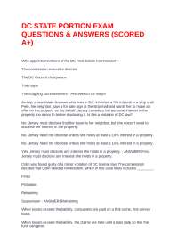 DC STATE PORTION EXAM QUESTIONS & ANSWERS (SCORED A+)