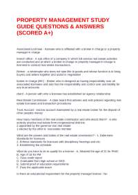 Property Management Study Guide: Questions & Answers