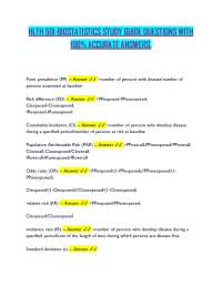 HLTH 501: BIOSTATISTICS: EXAM STUDY GUIDE QUESTIONS WITH 100% ACCURATE ANSWERS.