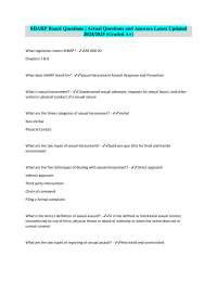 SHARP Board Questions | Actual Questions and Answers Latest Updated 2024/2025 (Graded A+)