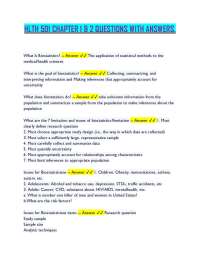 HLTH 501 CHAPTER 1 & 2 QUESTIONS AND ANSWERS.