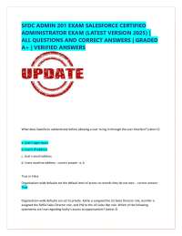 Salesforce Certified Administrator Exam (SFDC ADMIN 201) - Practice Questions and Answers
