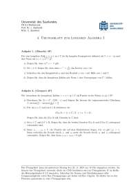 Übungsblatt zur Linearen Algebra Nr. 4