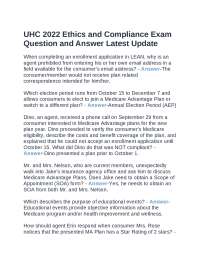 UHC 2022 Ethics and Compliance Exam: Questions and Answers