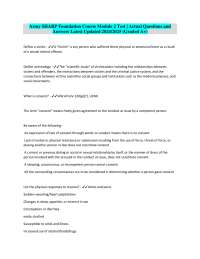 Army SHARP Foundation Course Module 2 Test | Actual Questions and Answers Latest Updated 2