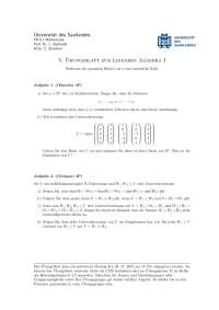 Übungsblatt zur Linearen Algebra Nr. 5