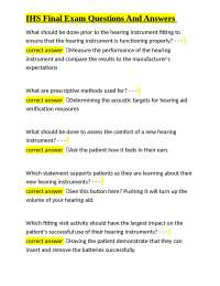 IHS Final Exam Questions And Answers