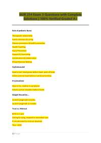 NUR 254 Exam 3 Questions with Complete Solutions: Pediatric Nursing Concepts and Practice