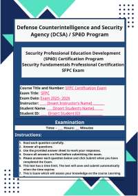 Security Fundamentals Professional Certification (SFPC) Exam Review Questions and Answers