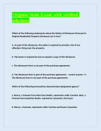 Virginia Real Estate Exam Practice Questions