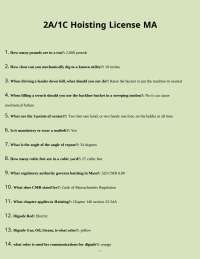 Hoisting License MA: Questions and Answers