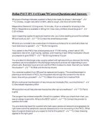PACU RN A v1 Exam: 70 Correct Questions and Answers