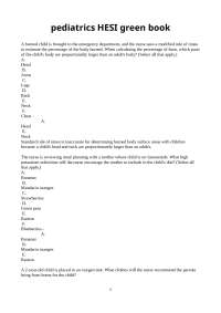 Pediatrics Practice Questions: Multiple Choice