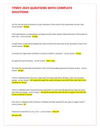 TFM01 2025 Fire Safety Exam Questions and Answers