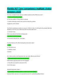 Florida ALF Core Competency Multiple Choice Questions and Answers