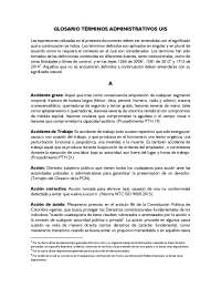 Glosario de Términos Administrativos de la Universidad Industrial de Santander - Prof. Ste