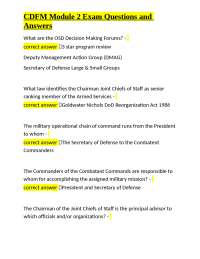 CDFM Module 2 Exam Questions and Answers