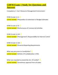 CDFM Exam 1 Study Set Questions and Answers