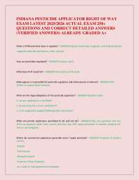 Indiana Pesticide Applicator Right of Way Exam: 250+ Questions and Answers