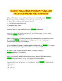 Advanced Pathophysiology Concepts: Questions and Answers