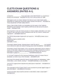 CLETS Exam Questions and Answers: A Comprehensive Guide for Law Enforcement Professionals