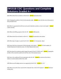 2W151B CDC Questions and Complete Solutions Graded A+