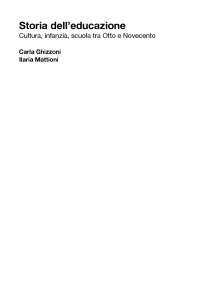 C. GHIZZONI, I. MATTIONI, Storia dell'educazione, Bologna, il Mulino, 2023