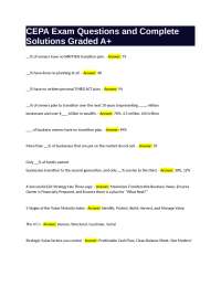 CEPA Exam Questions and Complete Solutions Graded A+