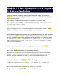 Module 1.1 Test Questions and Complete Solutions Graded A+