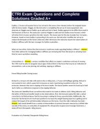 CTRI Exam Questions and Complete Solutions Graded A+