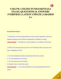 COG170: COGITO FUNDAMENTALS EXAM | QUESTIONS & ANSWERS (VERIFIED) 2025/2026 GRADED A+
