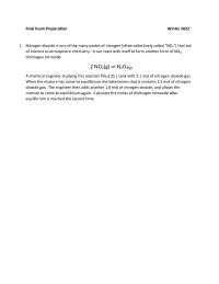 Final Exam Preparation: Chemistry Problems and Solutions - Prof. Daniel Chiu
