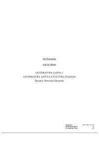 Chiuse NUOVO PANIERE Gennaio 2025 LETTERATURA LATINA 1 Romanini Emanuele Leonardis Irene