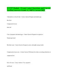 EVITP Module 1 Exam| Latest Questions and Correct Verified Answers Grade A | 100% Correct