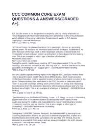 CCC COMMON CORE EXAM QUESTIONS & ANSWERS(GRADED A+).