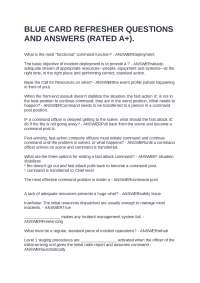 BLUE CARD REFRESHER QUESTIONS AND ANSWERS (RATED A+).