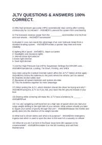 JLTV QUESTIONS & ANSWERS 100% CORRECT.