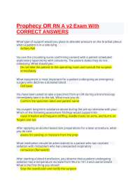 Prophecy OR RN A v2 Exam With CORRECT ANSWERS (1).docx