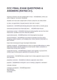 CCC FINAL EXAM QUESTIONS & ANSWERS (RATED A+).