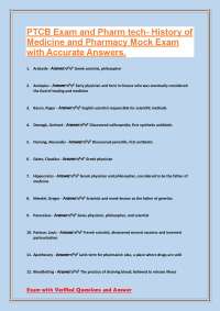 PTCB Exam: History of Medicine & Pharmacy Mock Test