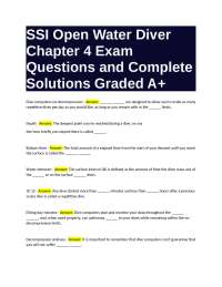 SSI Open Water Diver Chapter 4 Exam: Questions and Solutions