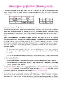Dispensa analisi e gestione finanziaria benigno