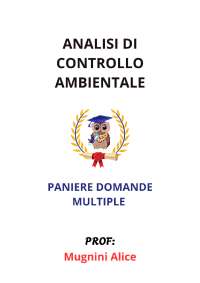 Paniere ANALISI DI CONTROLLO AMBIENTALE, Ecampus, Mugnini Alice - RISPOSTE MULTIPLE