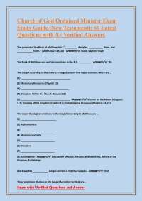 New Testament Study Guide: 60 Questions and Answers