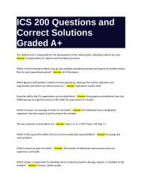 ICS 200 Questions and Answers: A Comprehensive Guide to Incident Command System